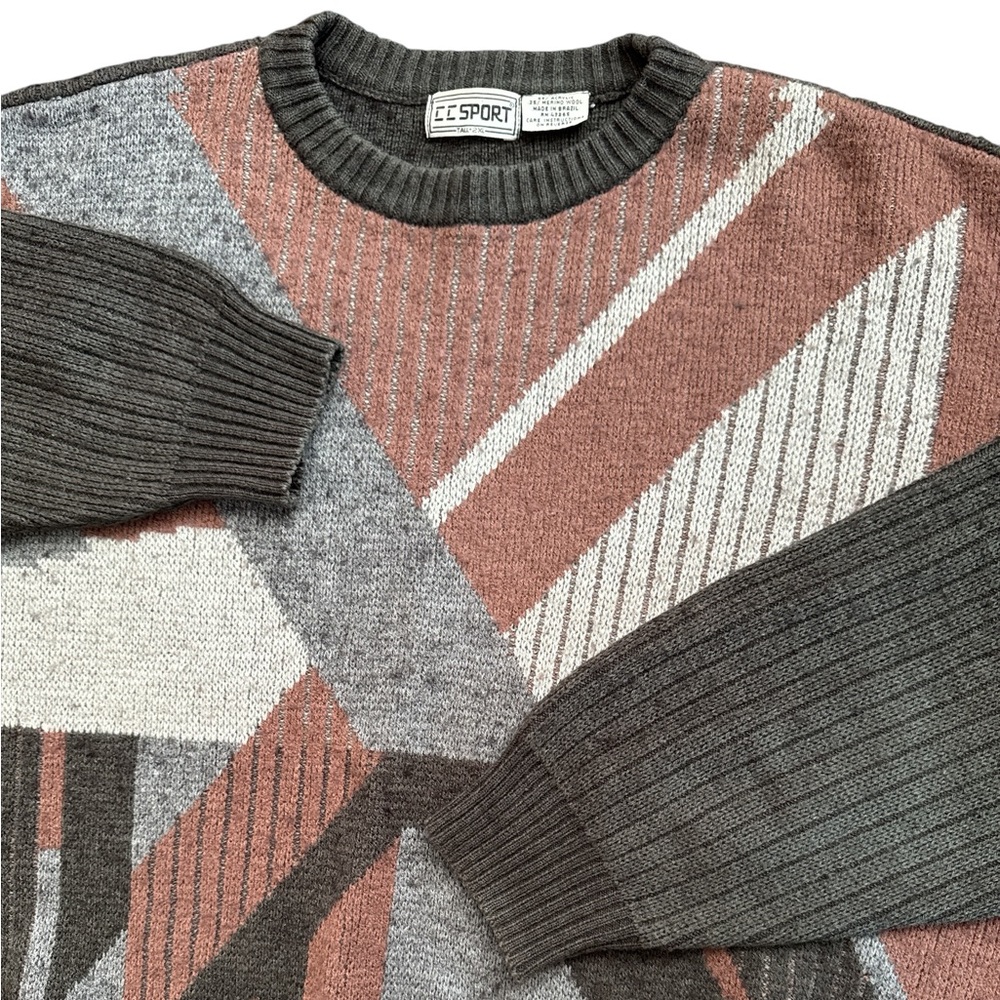 Vintage CC Sport Men’s Wool‎ Blend Grandpa Style Sweater Size 2XL Tall Crewneck